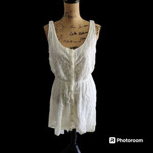 Heart Soul High Low Dress Womns SZ L Boho Whimsy Fairy Lace Ethereal Soft Summer